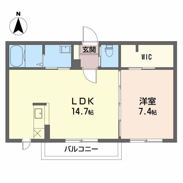 シャーメゾンココア(1LDK/2階)の間取り写真