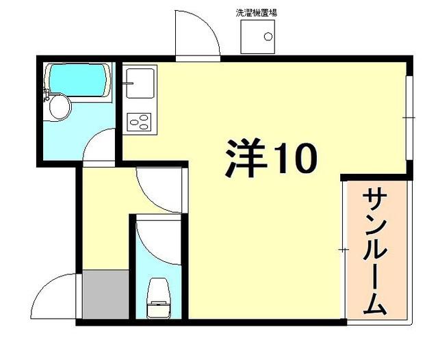 アスカハイツ五位の池(ワンルーム/1階)の間取り写真