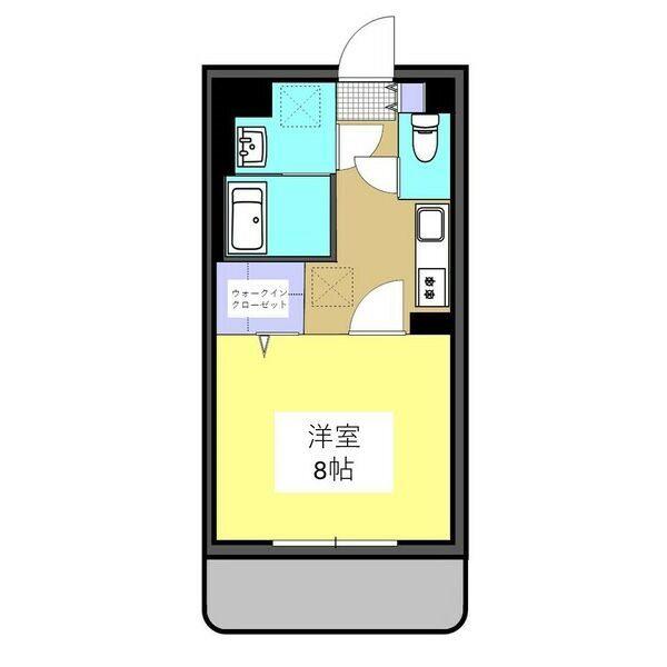 城彩シティーガーデン(1K/3階)の間取り写真