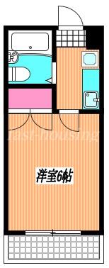 ウィスタリアハウス(1K/2階)の間取り写真