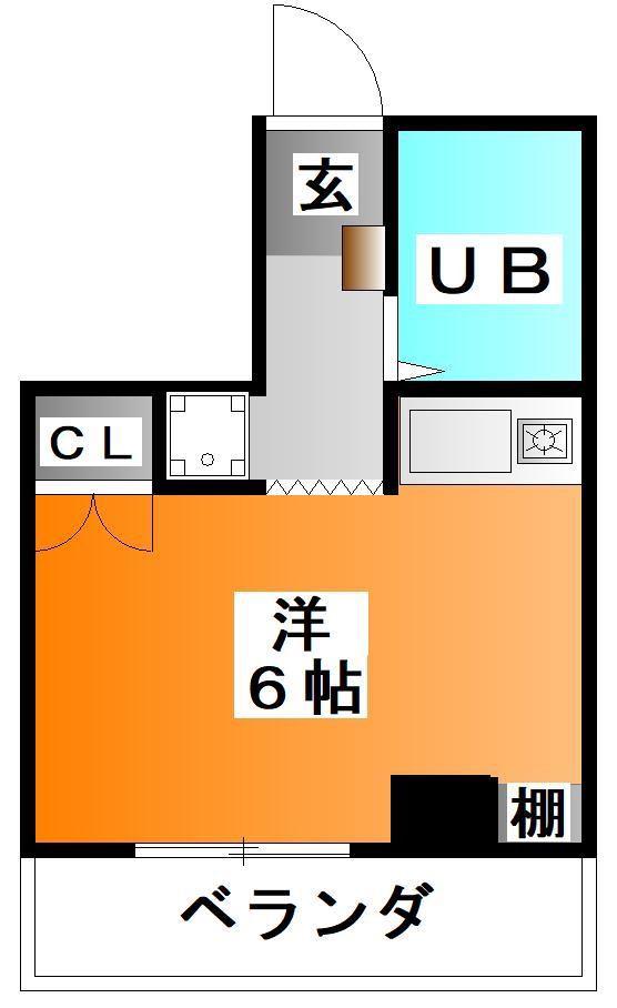 グランシャリオ(ワンルーム/7階)の間取り写真