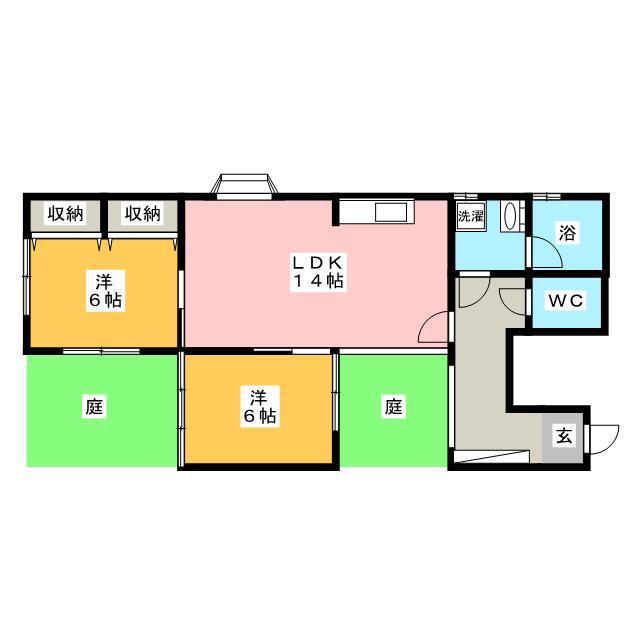 WILL 日吉本町(2LDK/1階)の間取り写真