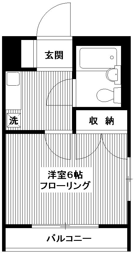 サンシャイン千歳烏山(1K/3階)の間取り写真
