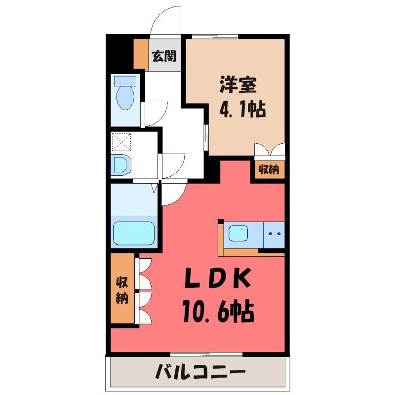 レジオン・ドヌール(1LDK/3階)の間取り写真