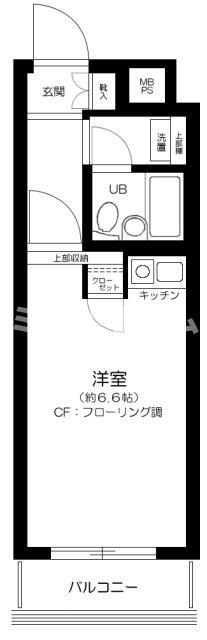 品川大井町スカイレジデル(ワンルーム/2階)の間取り写真