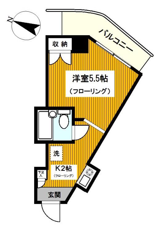 プロスペア横浜西口(1K/6階)の間取り写真