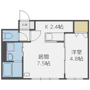 シティプレミア宮の森(1LDK/3階)の間取り写真