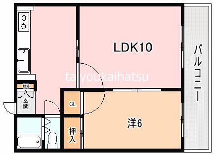 常盤マンション(1LDK/1階)の間取り写真