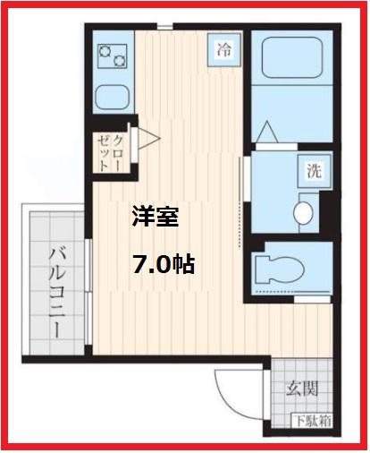 スヴニール(ワンルーム/3階)の間取り写真