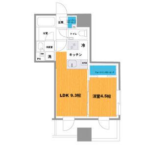 プレシス横浜中央(1LDK/2階)の間取り写真