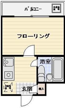 アペックス戸田(1K/2階)の間取り写真