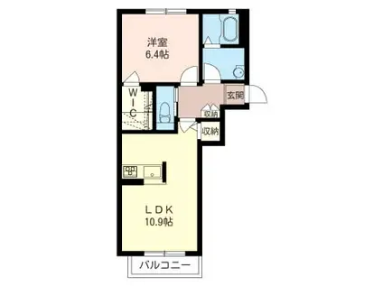 サンクレスト(1LDK/2階)の間取り写真