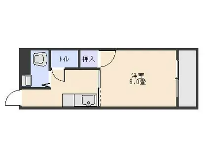 パリジェンヌマンション(1K/2階)の間取り写真