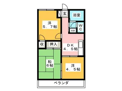 メゾンヒサシ(3DK/2階)の間取り写真