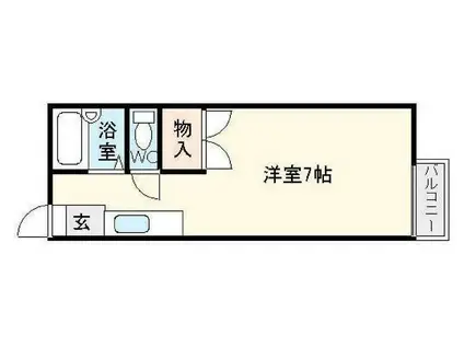 サニーライフ(ワンルーム/2階)の間取り写真