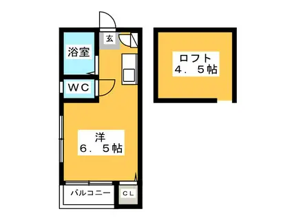 コルテッツ博多(ワンルーム/2階)の間取り写真