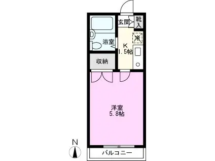 クレストプラザ(1K/1階)の間取り写真