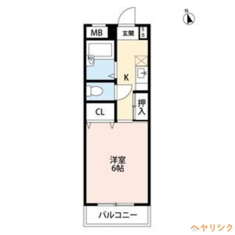 ライフステージ日進(1K/3階)の間取り写真