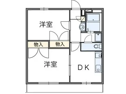 サクセスII(2DK/3階)の間取り写真