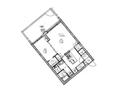 RFINON17(1LDK/1階)の間取り写真