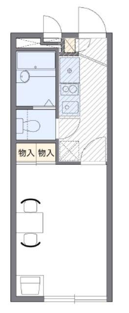 レオパレスパルティータ(1K/1階)の間取り写真