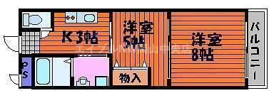プレアール今(2K/3階)の間取り写真