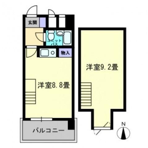 AMS4観光町(1K/9階)の間取り写真