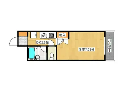 エトノ空港通(1K/3階)の間取り写真