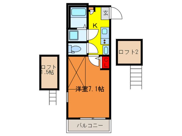BESTSTAGE高島平(1K/3階)の間取り写真