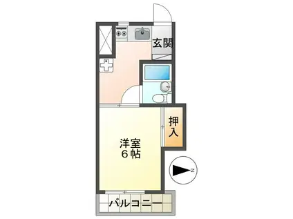 コーポ・モロ(1K/1階)の間取り写真