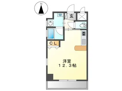 シャトレ(ワンルーム/3階)の間取り写真