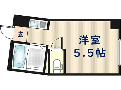 マンションH.T(1K/4階)の間取り写真