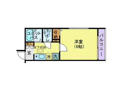 フェリーチェ阿佐ヶ谷V(1K/1階)の間取り写真