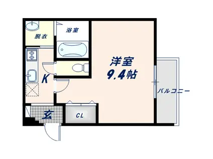 フジパレス森河内西(1K/2階)の間取り写真