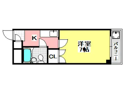 安田第3ビル(1K/4階)の間取り写真
