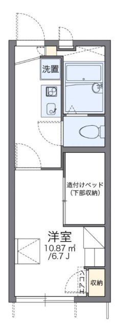 レオパレス堀田(1K/1階)の間取り写真