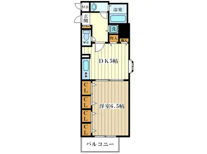 プレサンス御幣島ステーションフロント(1DK/3階)の間取り写真