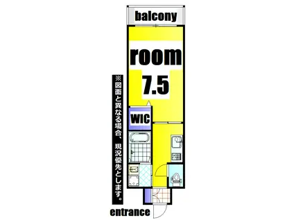 SALICE柳町(1K/3階)の間取り写真