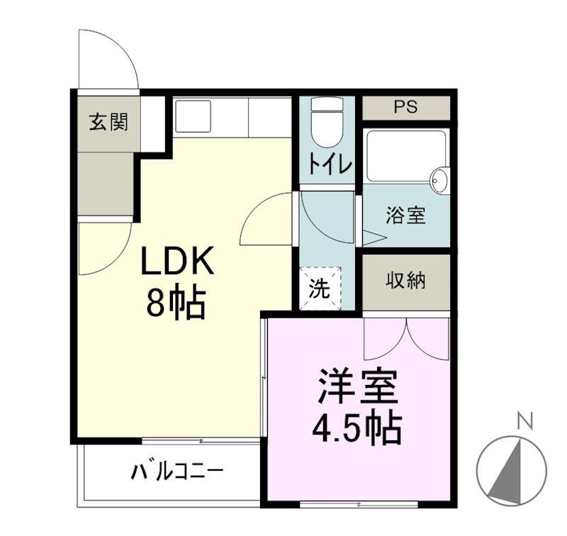 ル・ベルジェ(1LDK/2階)の間取り写真
