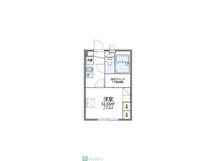 レオパレスフービエール(1K/3階)の間取り写真