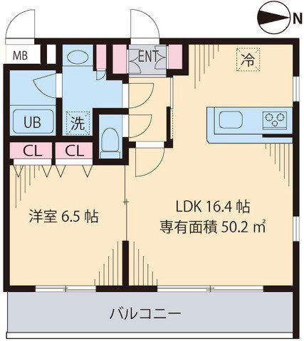 ウェスティング中野坂上(1LDK/3階)の間取り写真