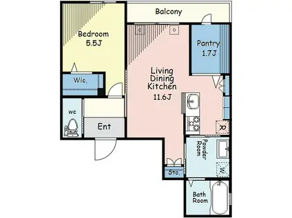 コモンズ品川(1SLDK/2階)の間取り写真