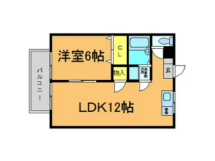 プレイズハイツ(1LDK/1階)の間取り写真