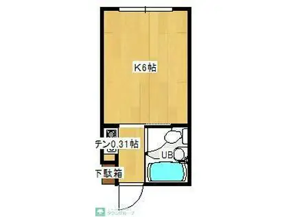 ダイヤコーポ桂川(1K/5階)の間取り写真