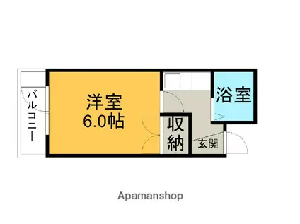 泉田ビル(ワンルーム/2階)の間取り写真