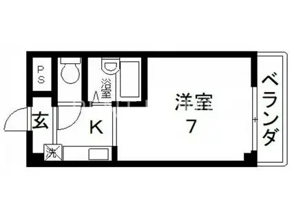 シティパーク菱屋西(1K/3階)の間取り写真