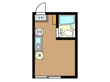 パールハイム原町(ワンルーム/2階)の間取り写真