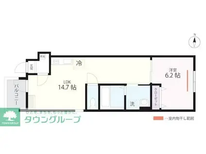 クワイエットクラブハウストゥギャザー瀬谷(1LDK/3階)の間取り写真