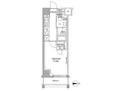 ザ・パークハビオ高円寺レジデンス(1K/6階)の間取り写真