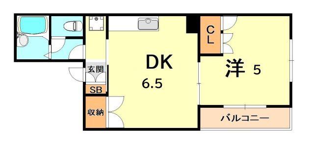 ケイズポイント(1DK/3階)の間取り写真